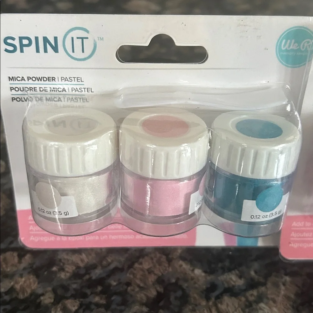 WE ARE MEMORY SPIN IT MICA POWDER & SOLAR POWDER LOT 4 NWT